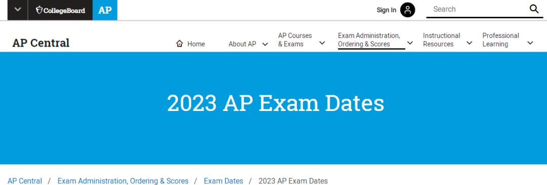 2023年AP大考时间已确定